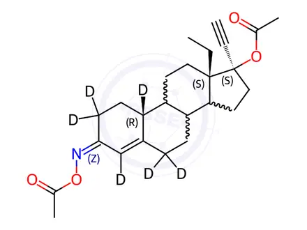 Chemical structure of N-Acetyl Norgestimate-d6
