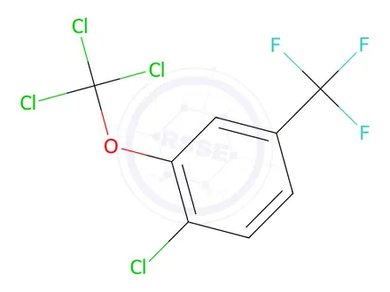 Chemical structure of 1-Chloro-2-(trichloromethoxy)-4-(trifluoromethyl)benzene