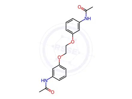Chemical structure of N,N'-((ethane-1,2-diylbis(oxy))bis(3,1-phenylene))diacetamide