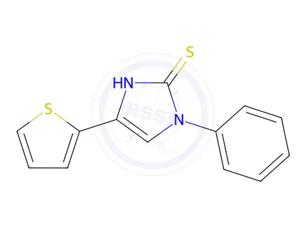 Chemical structure of 1-Phenyl-4-(thiophen-2-yl)-1H-imidazole-2-thiol