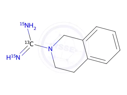Chemical structure of Debrisoquin-13C,15N2 Hemisulfate