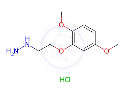 Chemical structure of Hydrazine,[2-(2,5-dimethoxyphenoxy)ethyl]-, hydrochloride (1:1)