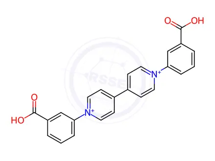 Chemical structure of 1,1'-bis(3-carboxyphenyl)-4,4'-bipyridinium