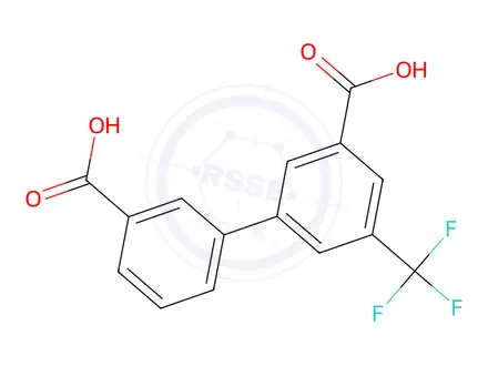 Chemical structure of 3-(3-Carboxyphenyl)-5-(trifluoromethyl)benzoic acid