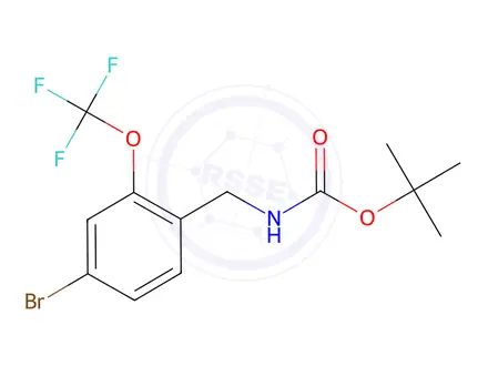 Chemical structure of tert-Butyl 4-bromo-2-(trifluoromethoxy)benzylcarbamate
