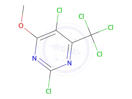 Chemical structure of 2,5-Dichloro-4-methoxy-6-(trichloromethyl)pyrimidine
