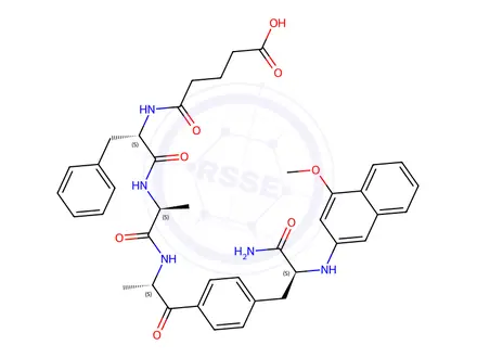 Chemical structure of glutaryl-phenylalanyl-alanyl-alanyl-phenylalanine 4-methoxynaphthylamide