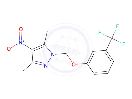 Chemical structure of 3,5-DIMETHYL-4-NITRO-1-(3-TRIFLUOROMETHYL-PHENOXYMETHYL)-1H-PYRAZOLE