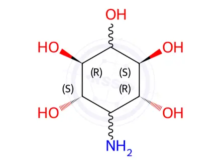 Chemical structure of 2-Amino-2-deoxy-myo-inositol