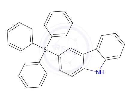 Chemical structure of 3-(Triphenylsilyl)-9H-carbazole