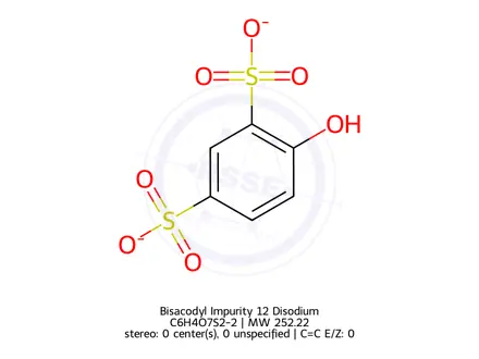 Chemical structure of Bisacodyl Impurity 12 Disodium