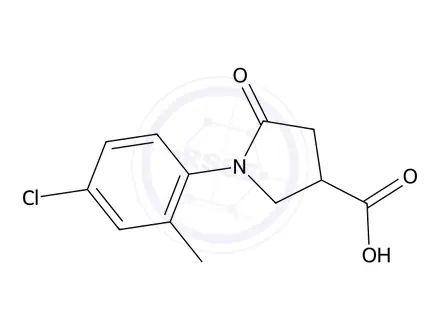 Chemical structure of 1-(4-Chloro-2-methylphenyl)-5-oxopyrrolidine-3-carboxylic acid