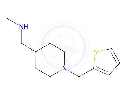 Chemical structure of 4-[(Methylamino)methyl]-1-(thien-2-ylmethyl)piperidine