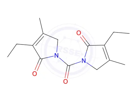 Chemical structure of 1,1'-Carbonylbis(3-ethyl-4-methyl-1,5-dihydro-2H-pyrrol-2-one)