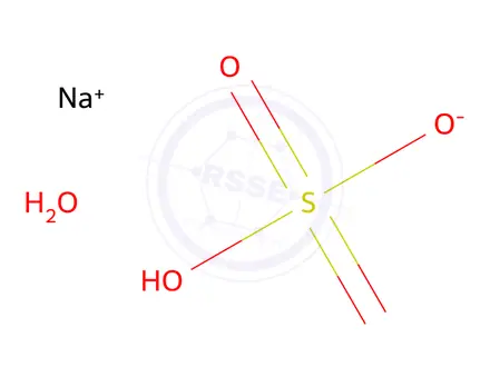 Chemical structure of Sodium Hydrogen Sulfate Monohydrate