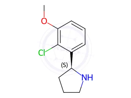 Chemical structure of (2S)-2-(2-CHLORO-3-METHOXYPHENYL)PYRROLIDINE