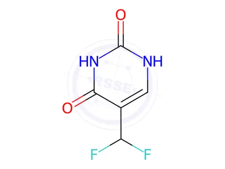 Chemical structure of 5-(difluoromethyl)-1H-pyrimidine-2,4-dione