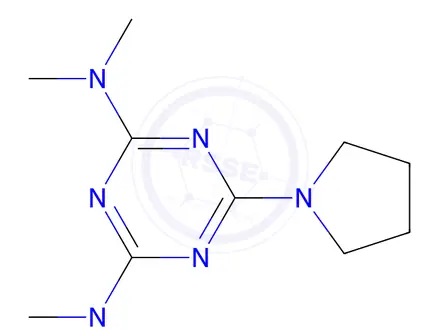 Chemical structure of N,N,N',N'-Tetramethyl-6-(pyrrolidin-1-yl)-1,3,5-triazine-2,4-diamine