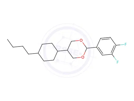 Chemical structure of TRANS-2-(3,4-DIFLUOROPHENYL)-5-(TRANS-4-N-BUTYLCYCLOHEXYL)-1,3-DIOXANE