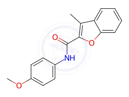 Chemical structure of N-(p-Methoxyphenyl)-3-methyl-2-benzofurancarboxamide