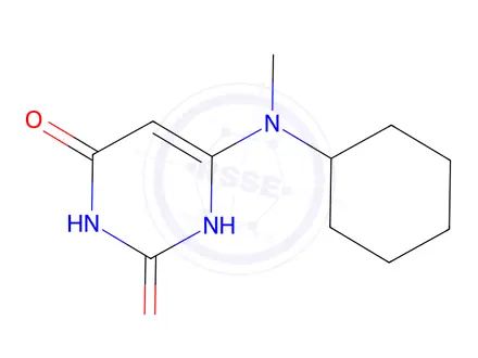 Chemical structure of 6-(cyclohexyl(methyl)amino)pyrimidine-2,4(1h,3h)-dione