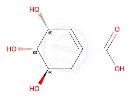 Chemical structure of Shikimic acid