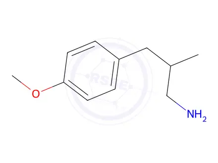 Chemical structure of 3-(4-methoxyphenyl)-2-methylpropan-1-amine