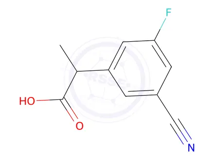 Chemical structure of 2-(3-Cyano-5-fluorophenyl)propanoic acid