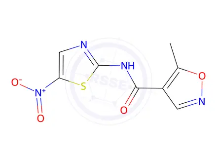 Chemical structure of 5-Methyl-N-(5-nitrothiazol-2-yl)isoxazole-4-carboxamide