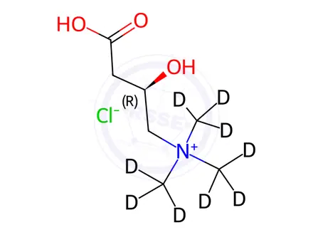 Chemical structure of Levocarnitine-D9