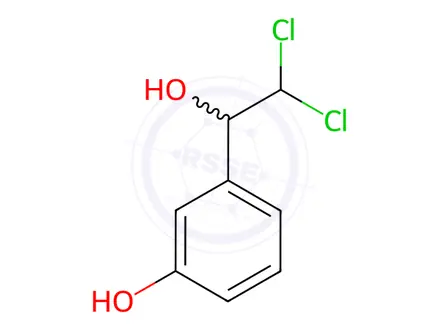 Chemical structure of 3-(2,2-dichloro-1-hydroxyethyl)phenol