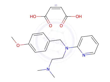 Chemical structure of Pyrilamine Maleate