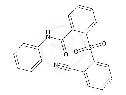 Chemical structure of 2-((2-Cyanophenyl)sulfonyl)-N-phenylbenzamide