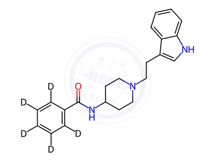 Chemical structure of Indoramin-d5 (phenyl-d5)