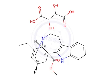Chemical structure of Catharanthine Tartrate