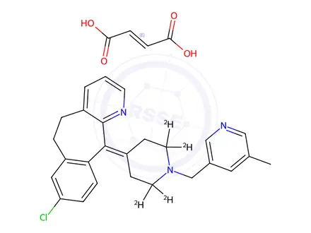 Chemical structure of Rupatadine-d4 Fumarate