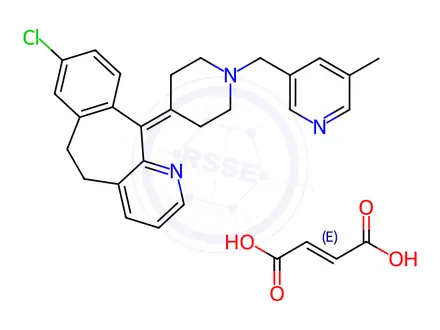Chemical structure of Rupatadine Fumarate
