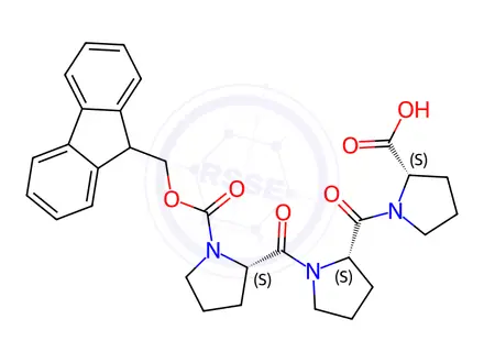 Chemical structure of Fmoc-Pro-Pro-Pro-OH