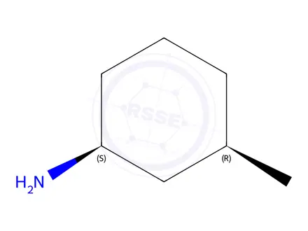 Chemical structure of (1S,3R)-3-methylcyclohexan-1-amine