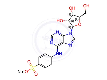 Chemical structure of N6-p-Sulfophenyladenosine