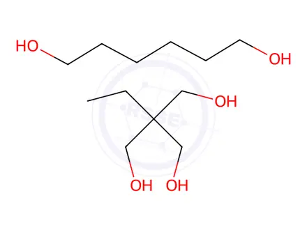 Chemical structure of 1,6-Hexanediol, polymer with 1,3-diisocyanatomethylbenzene and 2-ethyl-2-(hydroxymethyl)-1,3-propanediol
