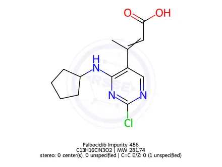 Chemical structure of Palbociclib Impurity 486