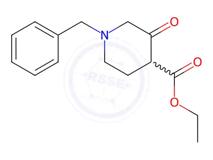 Chemical structure of Ethyl 1-benzyl-3-oxopiperidine-4-carboxylate