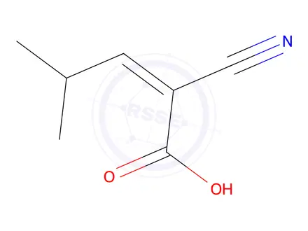 Chemical structure of 2-Cyano-4-methyl-2-pentenoic Acid