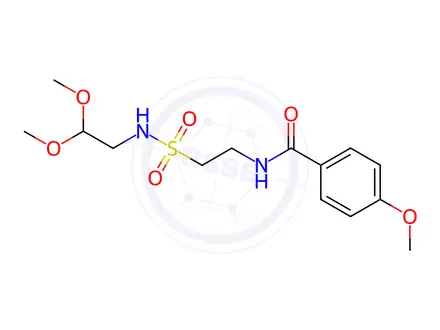 Chemical structure of N-(2-(N-(2,2-Dimethoxyethyl)sulfamoyl)ethyl)-4-methoxybenzamide