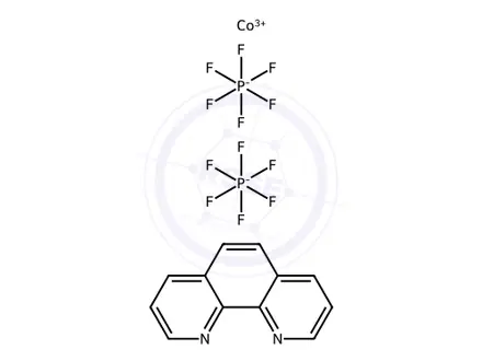 Chemical structure of Tris(1,10-phenanthroline)cobalt(III) tris(hexafluorophosphate)
