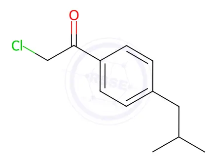 Chemical structure of 2-Chloro-1-(4-isobutylphenyl)ethanone