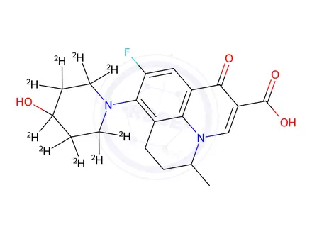 Chemical structure of Nadifloxacin-d9
