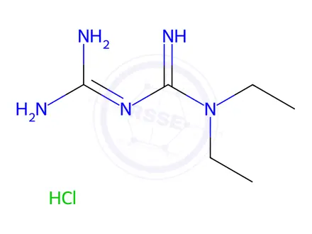 Chemical structure of Imidodicarbonimidic diamide, N,N-diethyl-, hydrochloride