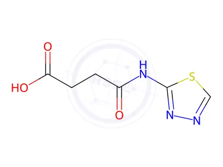 Chemical structure of 4-Oxo-4-(1,3,4-thiadiazol-2-ylamino)butanoic Acid